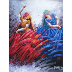 Bandah Ali, 18 x 24 Inch, Acrylic on Canvas, Figurative-Painting, AC-BNA-136
